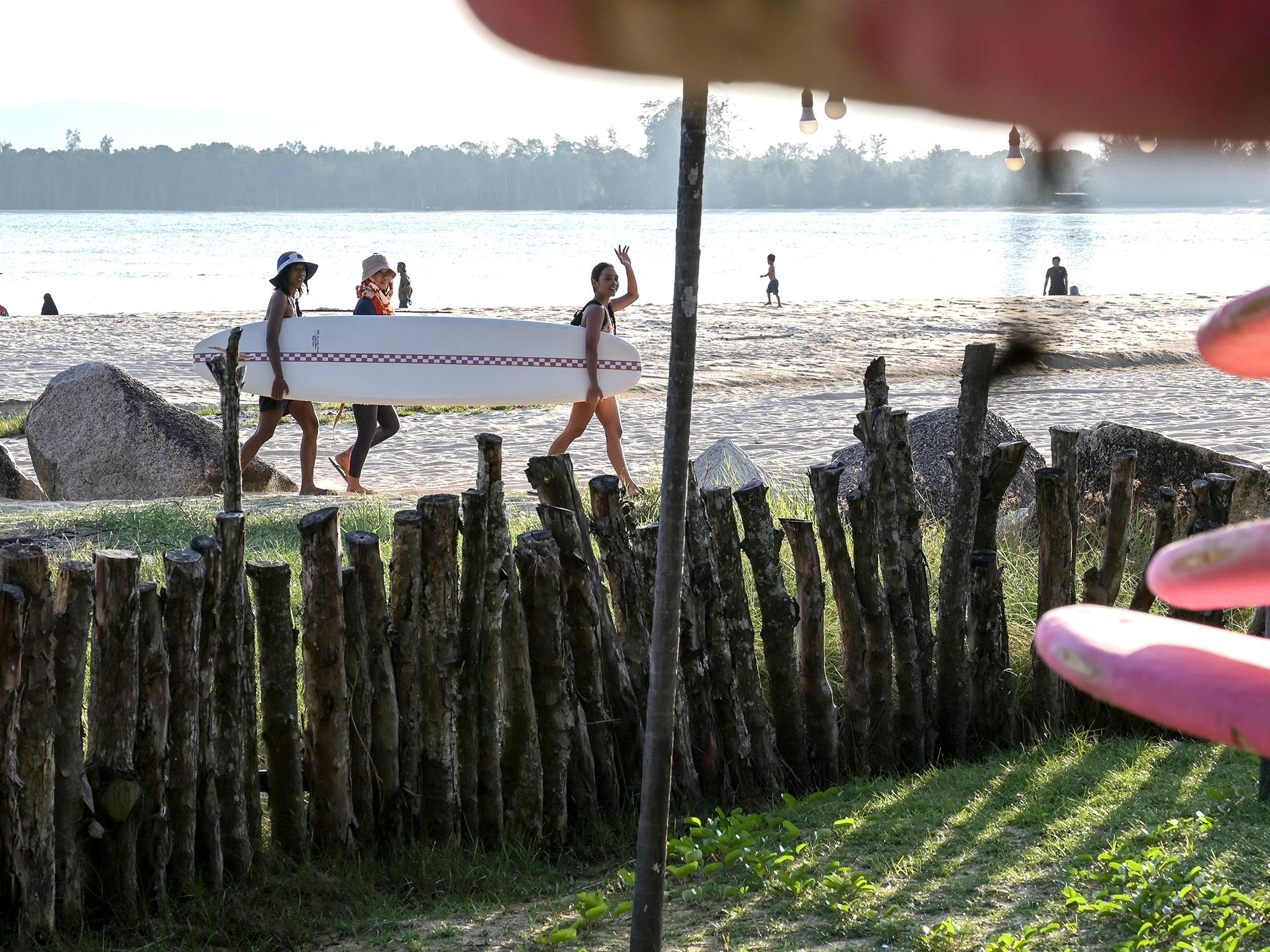 Surfers at Cherating.
